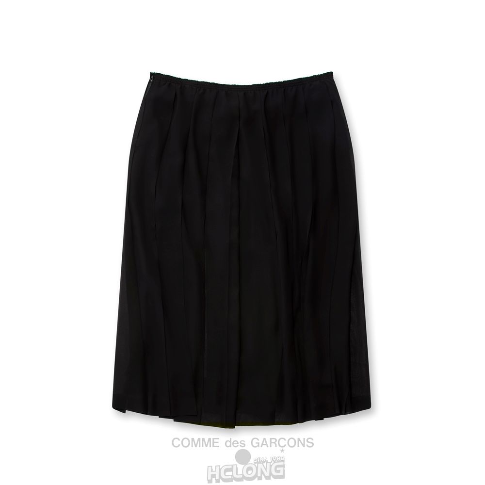 Comme Des Garcons BLACK Comme des Garçons - Polyester Georgette Skirt Skjorte Sort | 67083-QUKV