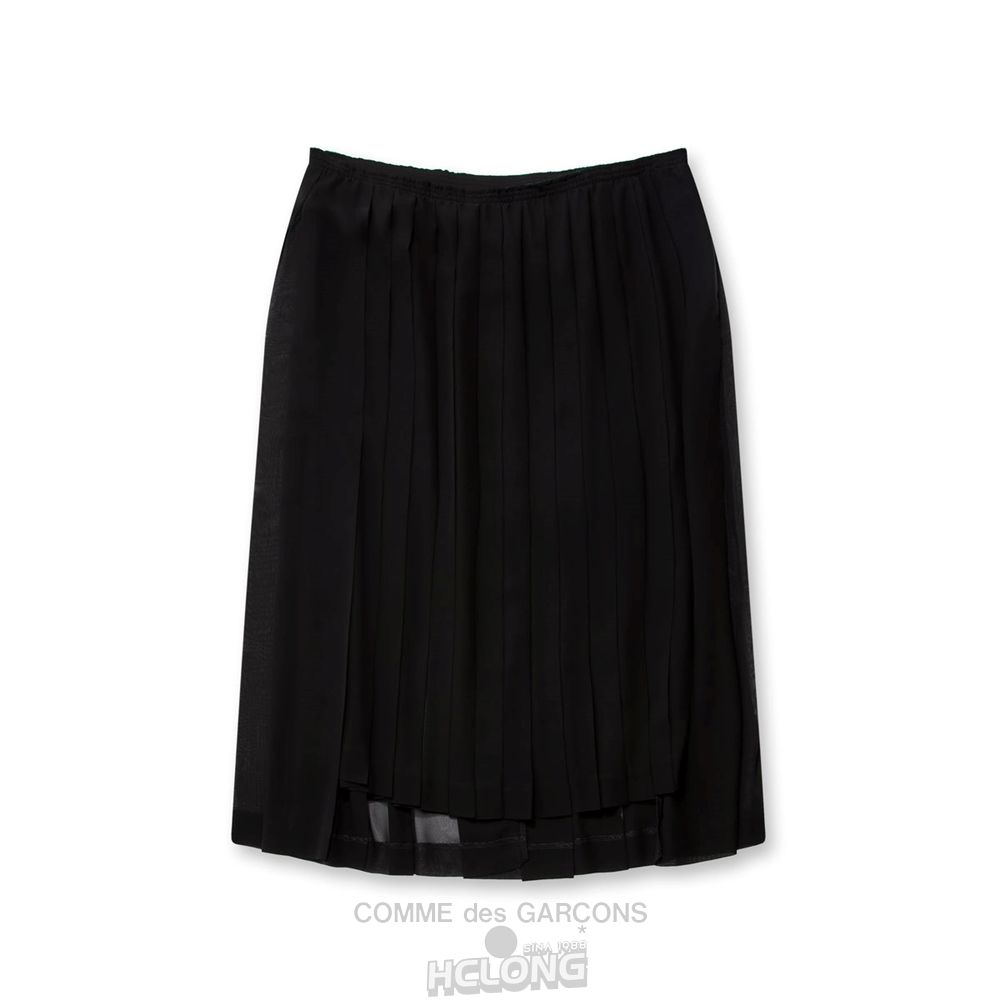 Comme Des Garcons BLACK Comme des Garçons - Polyester Georgette Skirt Skjorte Sort | 67083-QUKV