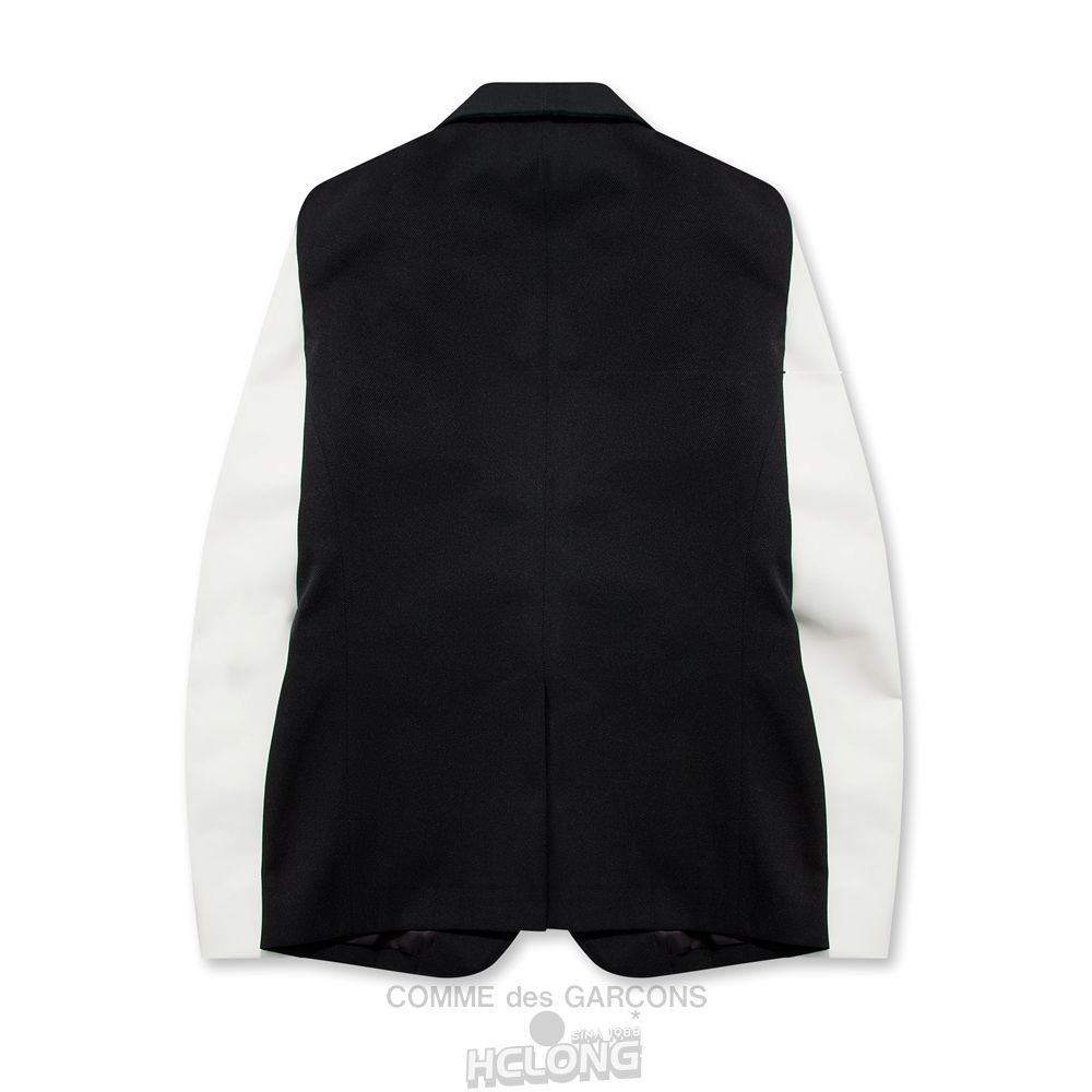 Comme Des Garcons BLACK Comme des Garçons - Live Free Jacket Overtøj Sort Hvide | 68534-EGNV