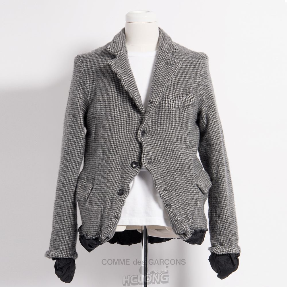 Comme Des Garcons BLACK Comme des Garçons - Houndstooth Jacket Overtøj Sort Hvide | 73506-XQEF