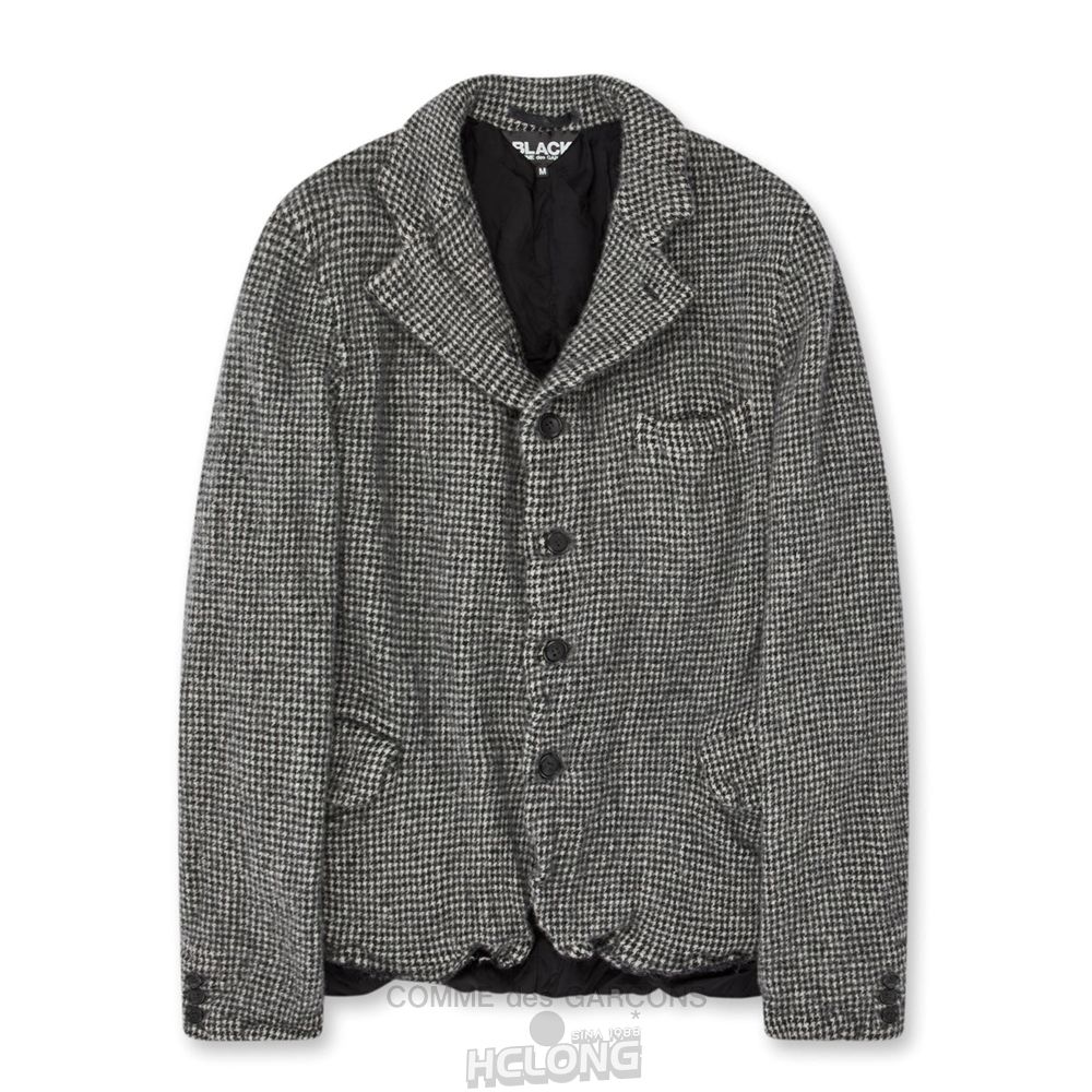 Comme Des Garcons BLACK Comme des Garçons - Houndstooth Jacket Overtøj Sort Hvide | 73506-XQEF