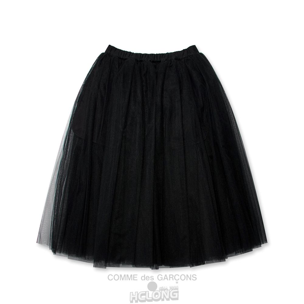 Comme Des Garcons BLACK Comme des Garçons - Nylon Tulle Skirt Skjorte Sort | 74059-QXWM