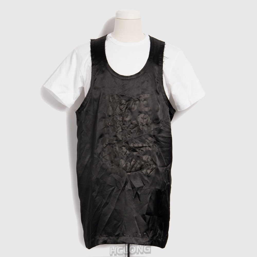 Comme Des Garcons BLACK Comme des Garçons - Message Tanktop Tank Top Sort | 78129-QSGH