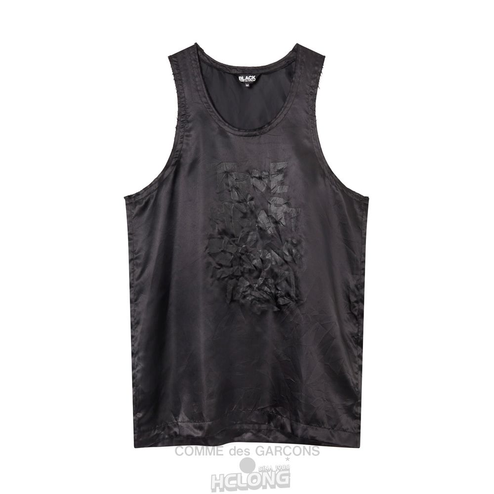 Comme Des Garcons BLACK Comme des Garçons - Message Tanktop Tank Top Sort | 78129-QSGH