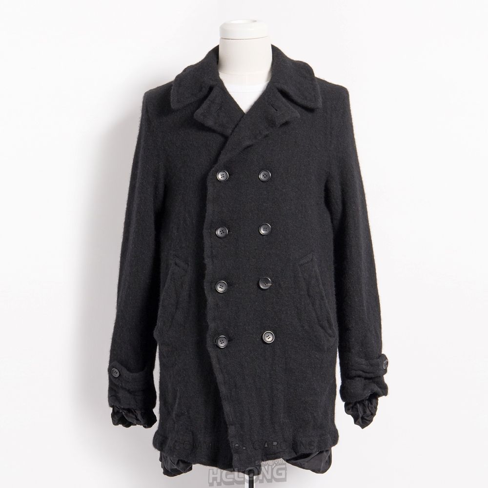 Comme Des Garcons BLACK Comme des Garçons - Uld Nylon Tweed Jacket Overtøj Sort | 79324-TIWR