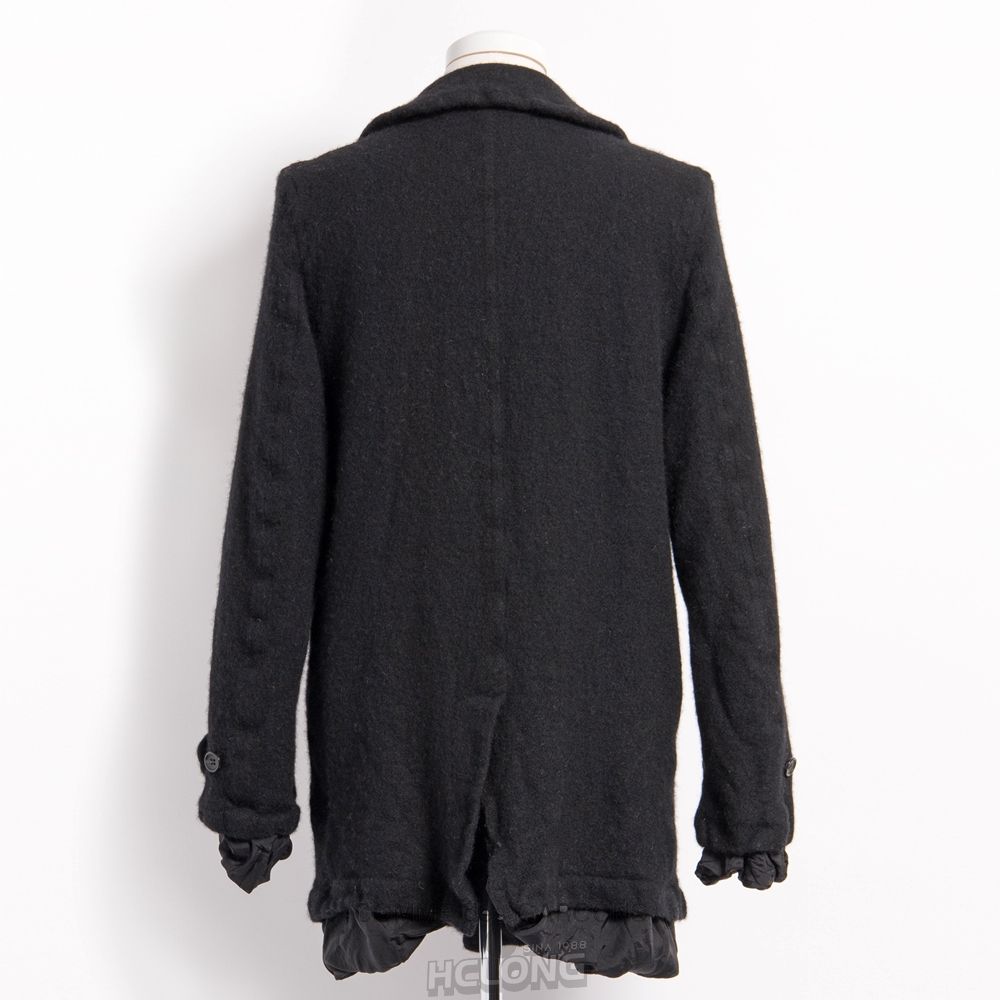 Comme Des Garcons BLACK Comme des Garçons - Uld Nylon Tweed Jacket Overtøj Sort | 79324-TIWR