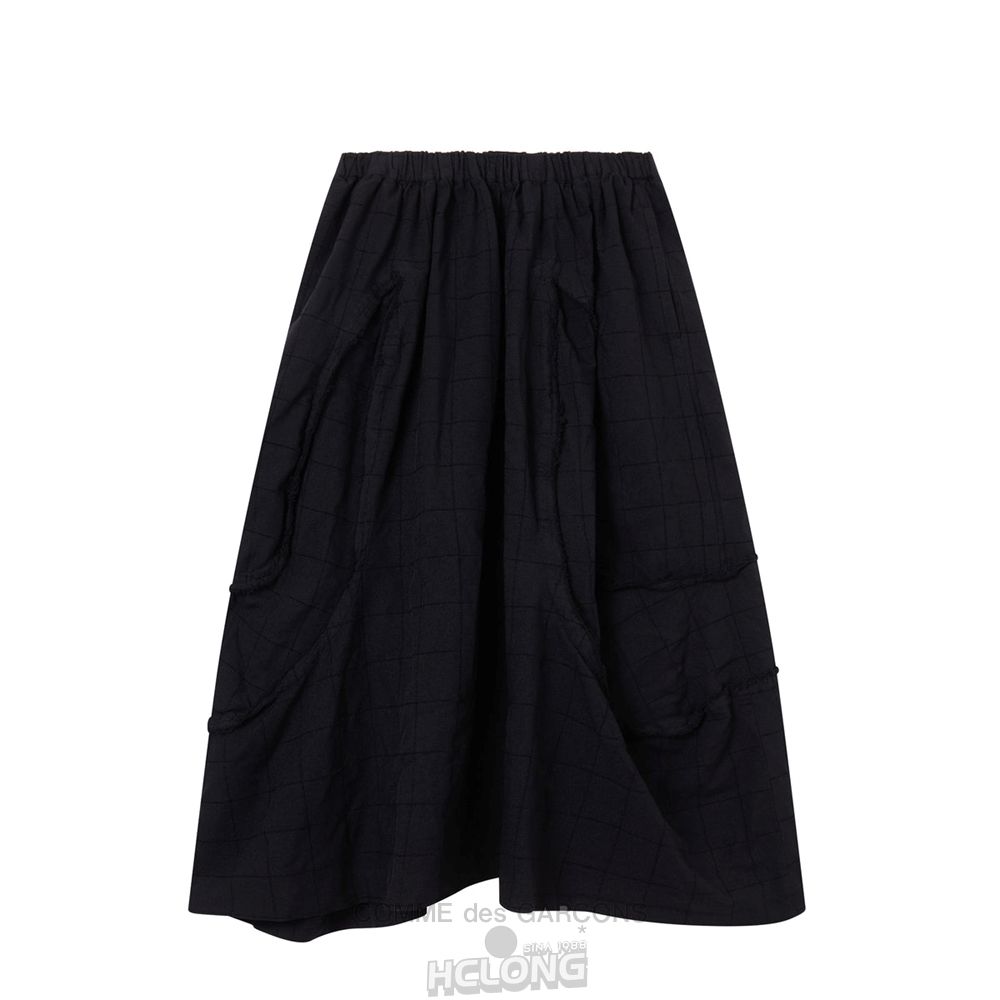 Comme Des Garcons BLACK Comme des Garçons - Raw Polyester Skirt Nederdel Dame Sort | 80249-BVXI