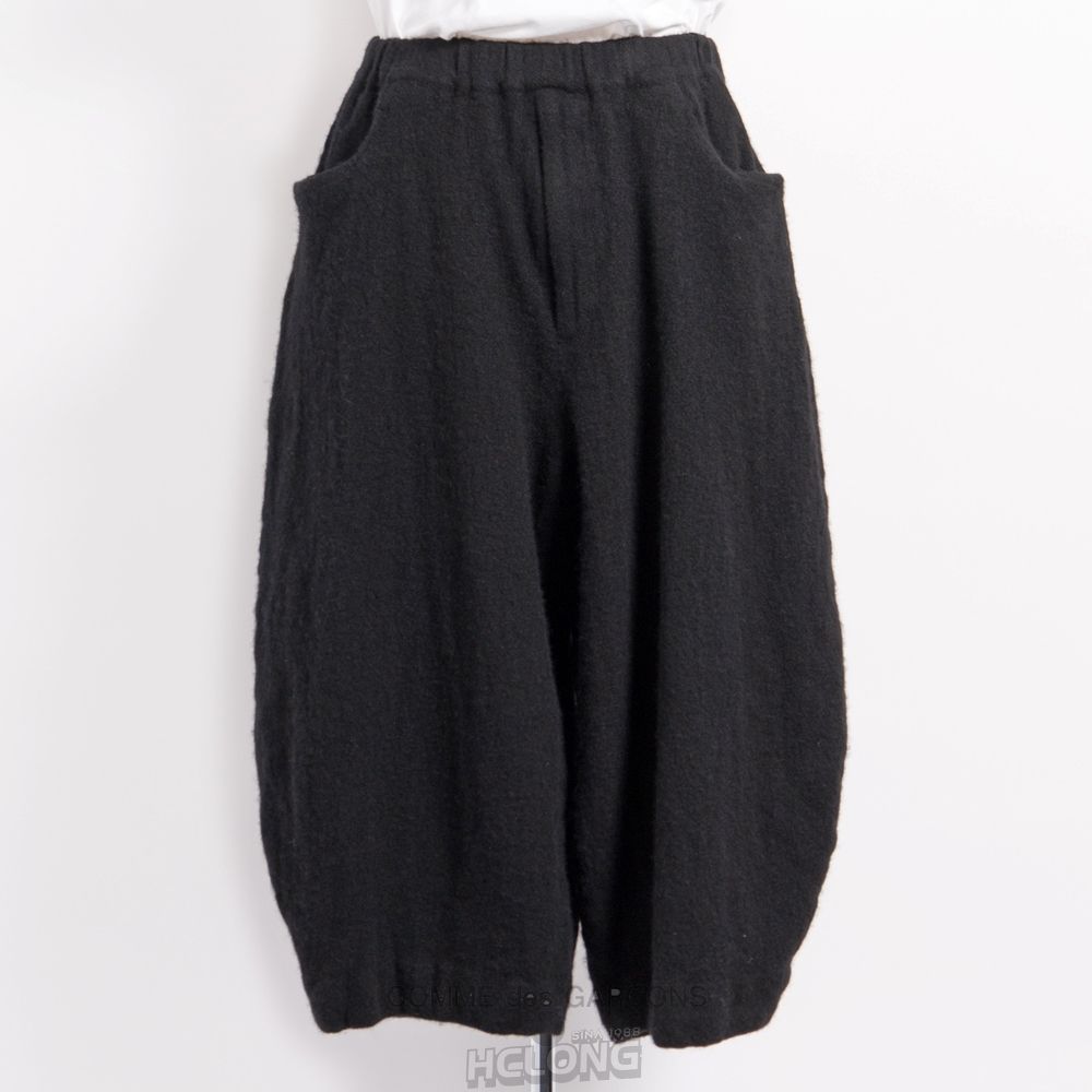 Comme Des Garcons BLACK Comme des Garçons - Brede Leg Pants Bukser Sort | 81274-PROU