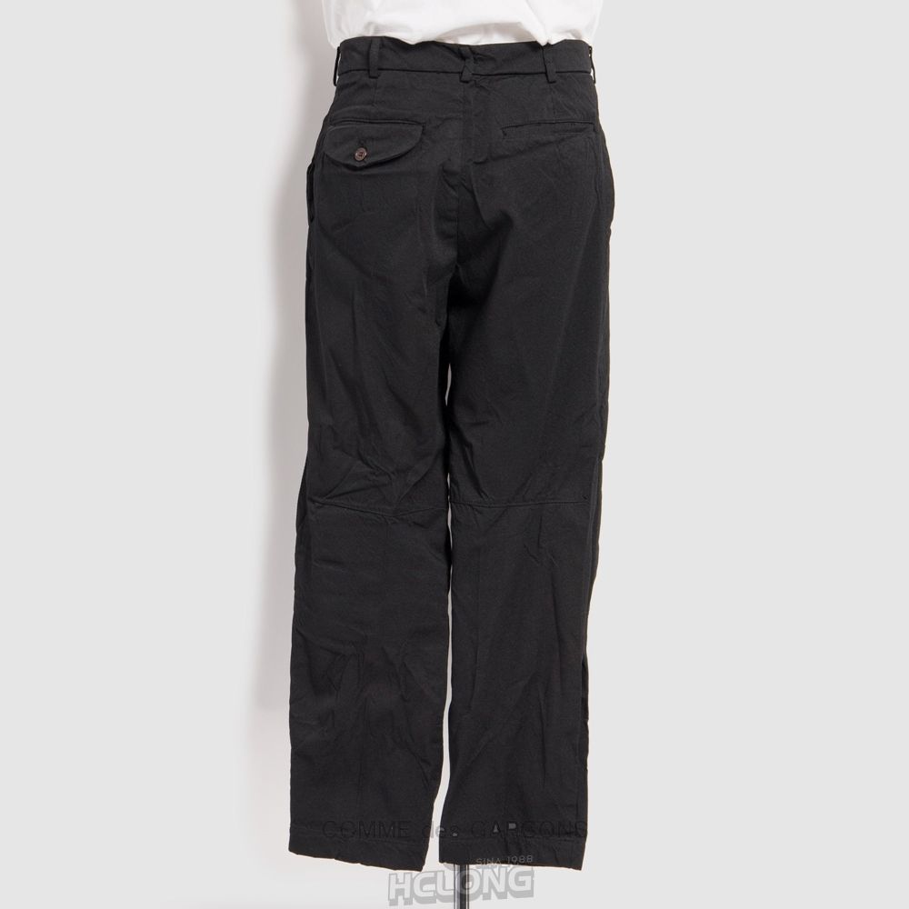 Comme Des Garcons BLACK Comme des Garçons - Crumpled Polyester Pants Bukser Sort | 83769-RQES