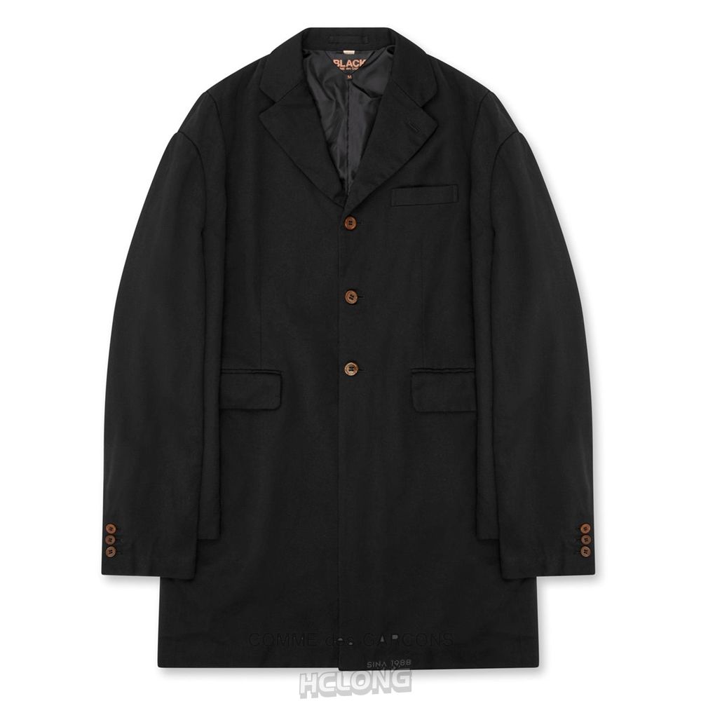 Comme Des Garcons BLACK Comme des Garçons - Long Tailored Jacket Overtøj Sort | 83956-CUOI