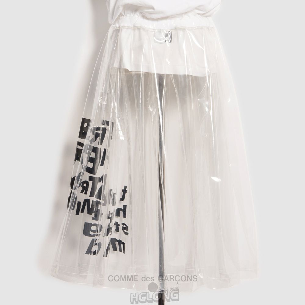 Comme Des Garcons BLACK Comme des Garçons - Clear Message Skirt Skjorte Clear | 97306-OSWI