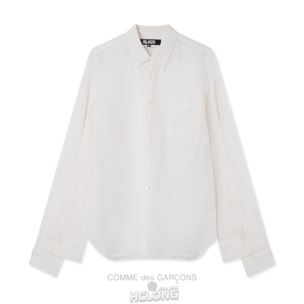 Comme Des Garcons BLACK Comme des Garçons - Taffeta Shirt Skjorte Hvide | 98073-EHBC