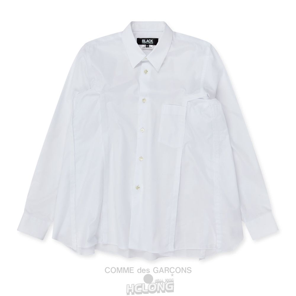 Comme Des Garcons BLACK Comme des Garçons - Bomulds Shirt Skjorte Hvide | 98503-UYXS