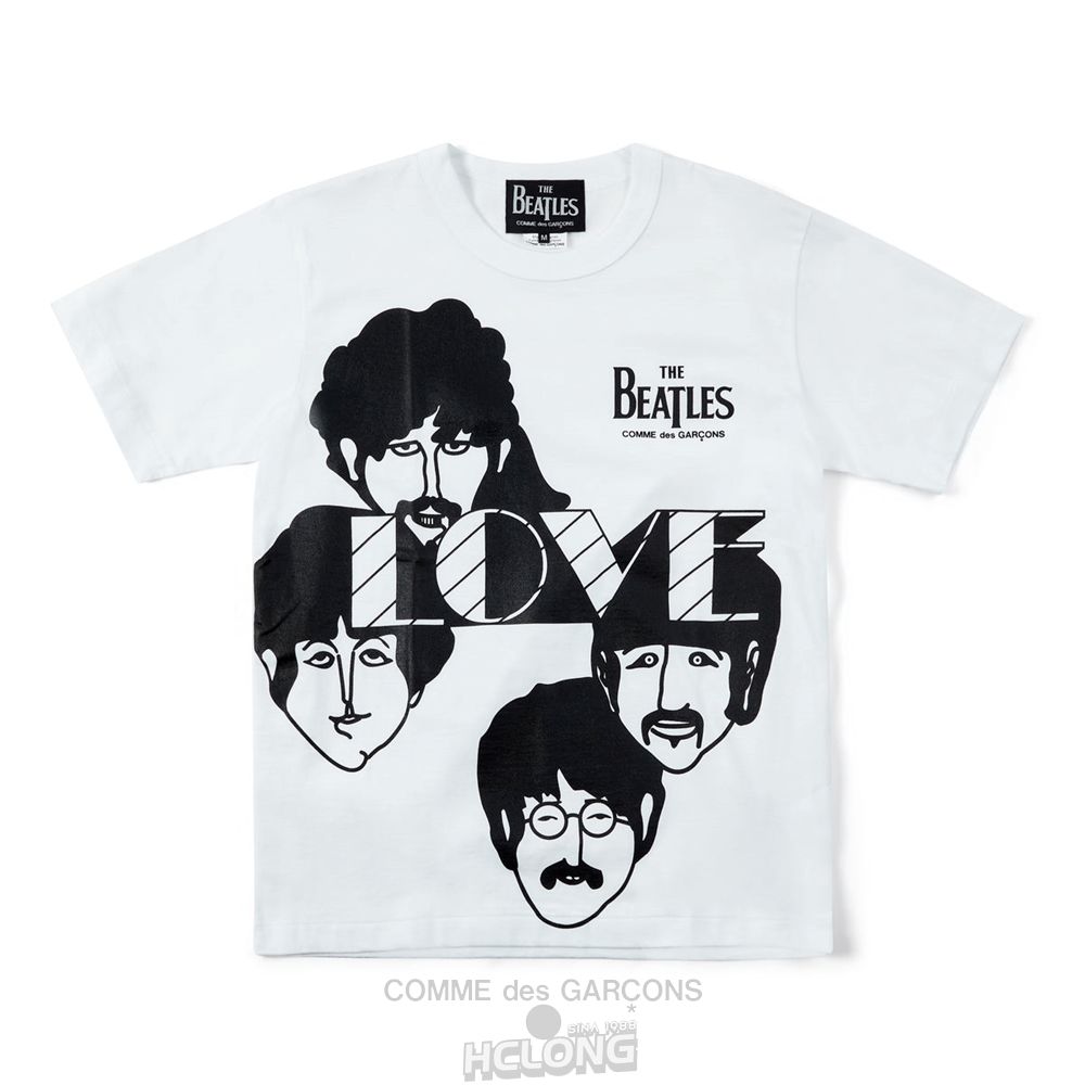 Comme Des Garcons CDG Beatles - 4 Faces T-Shirt T-Shirts Hvide | 51743-BVPW