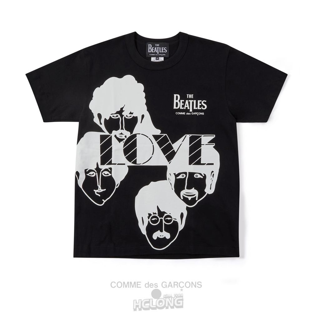 Comme Des Garcons CDG Beatles - 4 Faces T-Shirt T-Shirts Sort | 63072-YQDG