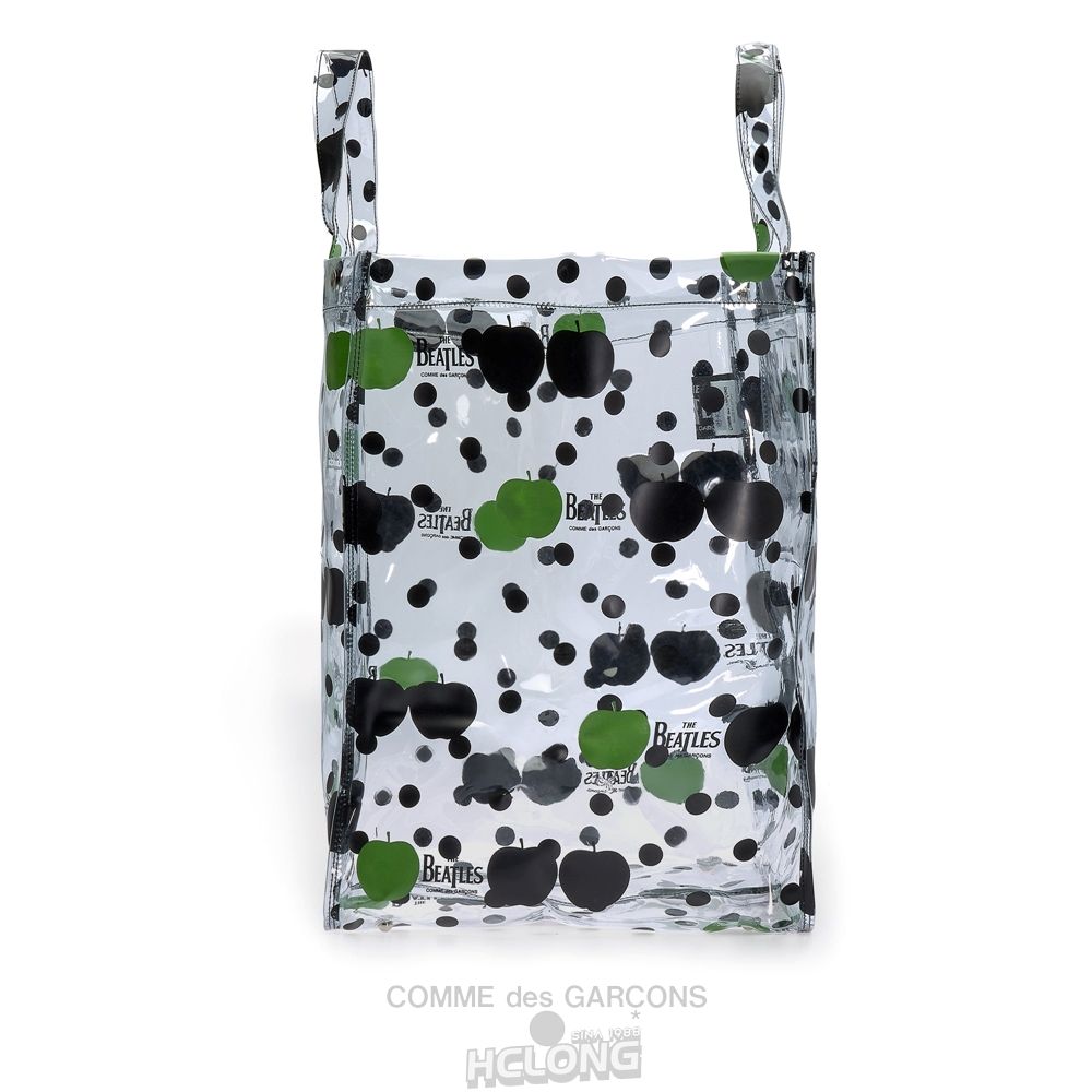 Comme Des Garcons CDG Beatles - Big PVC Apple & Dot Tote Taske Gennemsigtig | 92516-JHRN