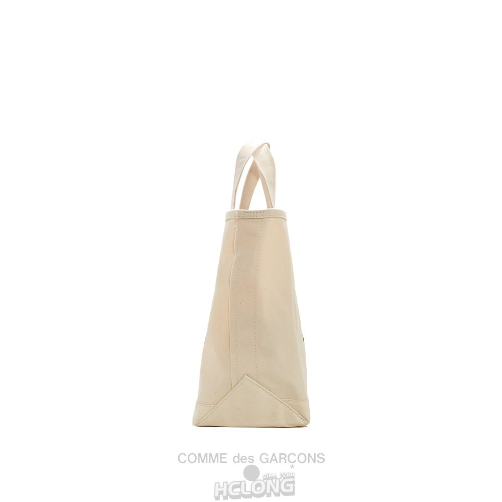 Comme Des Garcons CDG Beatles - Canvas Small Tote Bag Taske Natural | 43509-ZDOY