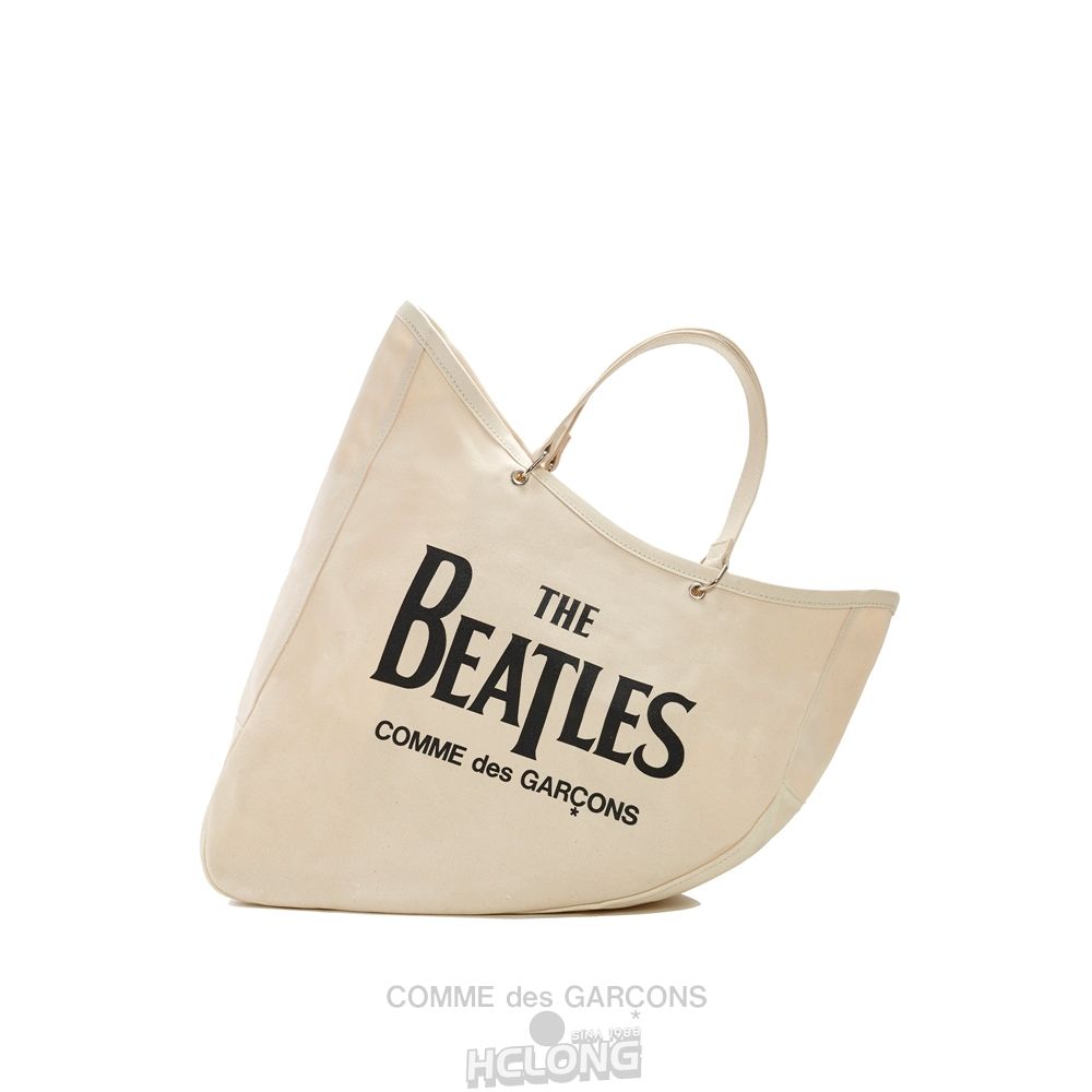 Comme Des Garcons CDG Beatles - Canvas Small Båd Bag Taske Natural | 70326-JNUC