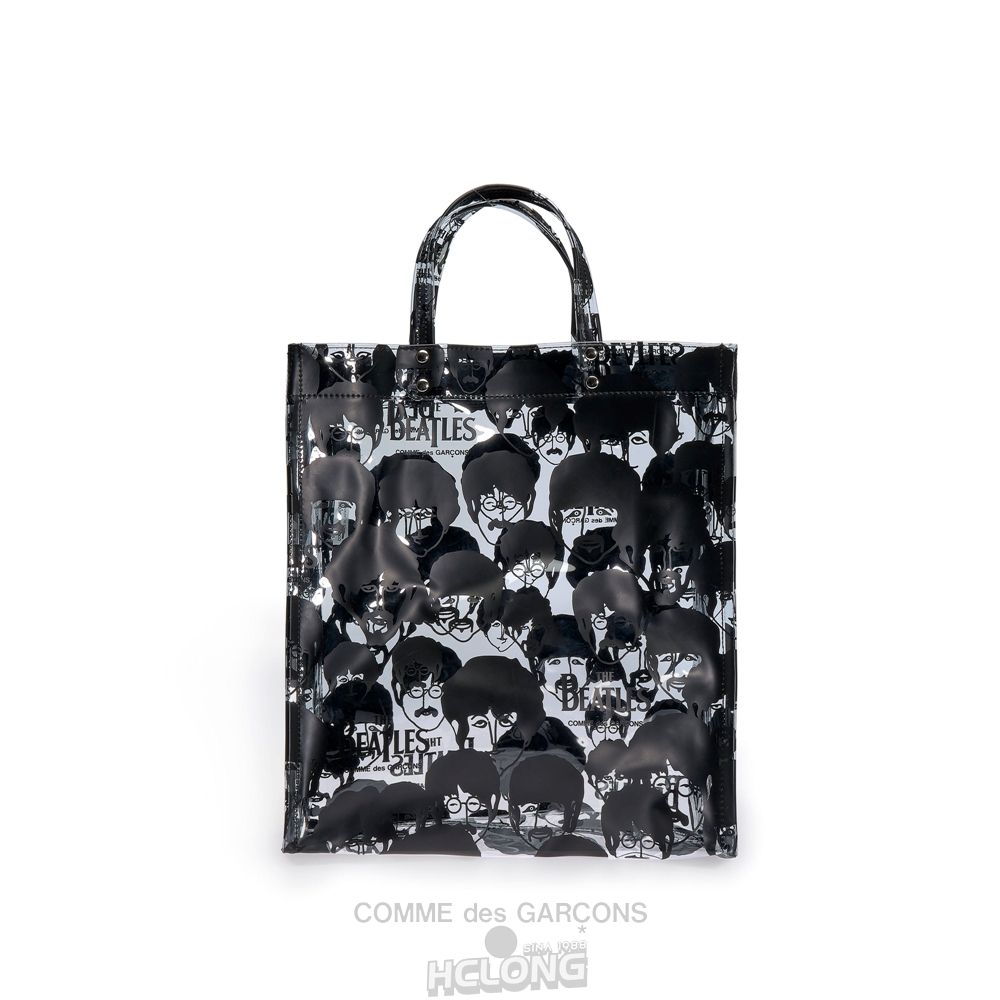 Comme Des Garcons CDG Beatles - Faces PVC Tote Taske Gennemsigtig | 30875-XGOD