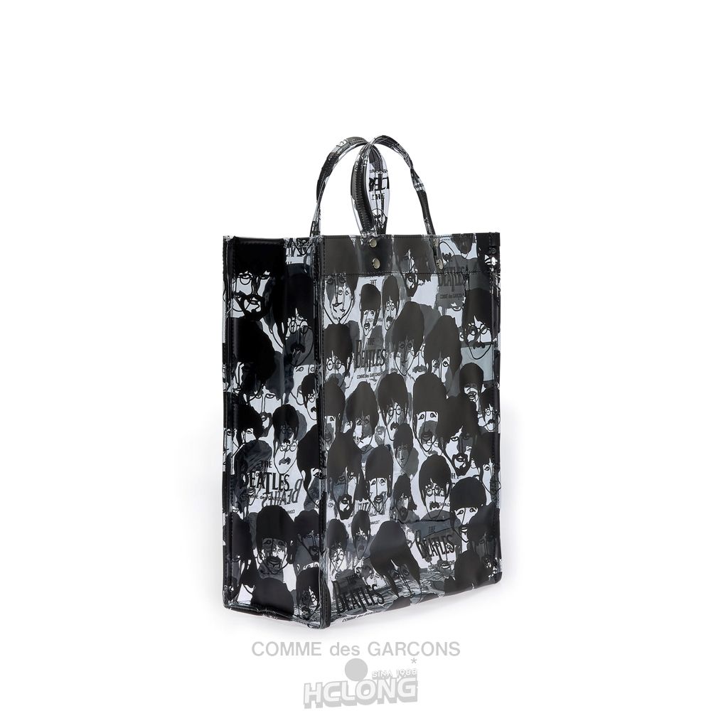 Comme Des Garcons CDG Beatles - Faces PVC Tote Taske Gennemsigtig | 30875-XGOD