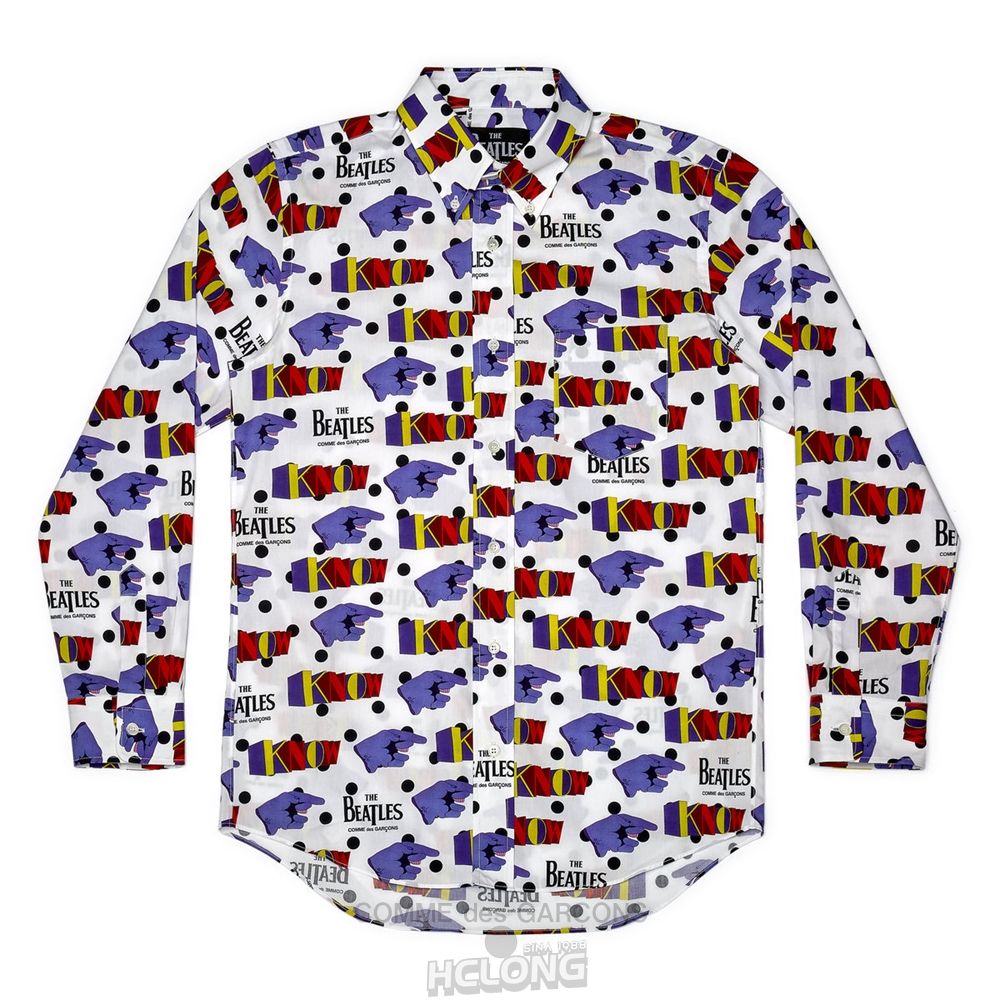 Comme Des Garcons CDG Beatles - Know Shirt Skjorte Hvide | 85374-GTQU