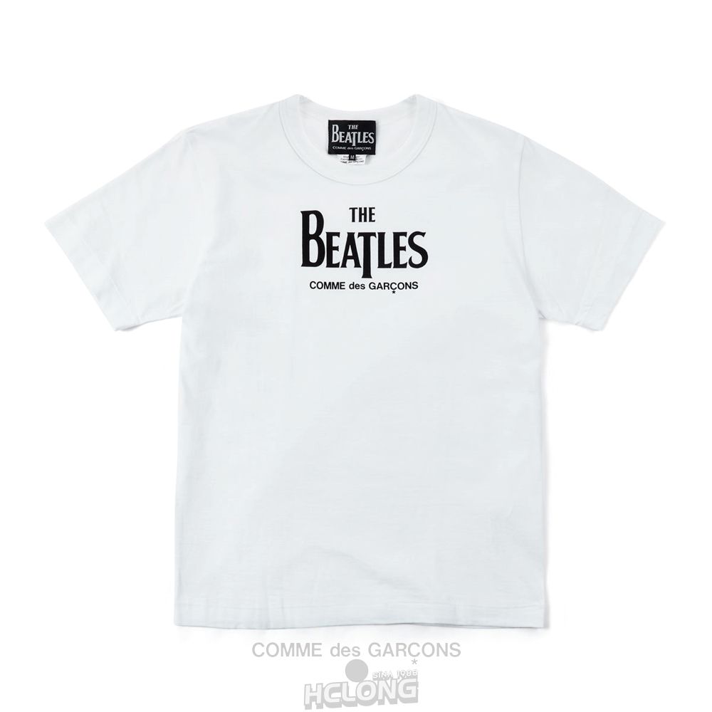 Comme Des Garcons CDG Beatles - Logo T-Shirt T-Shirts Hvide | 02685-DRGA