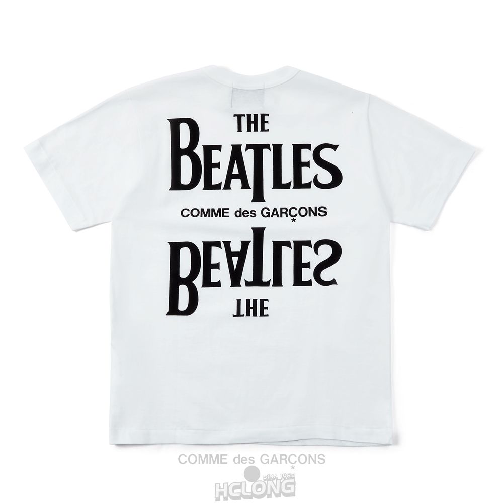 Comme Des Garcons CDG Beatles - Logo T-Shirt T-Shirts Hvide | 18705-KPEM