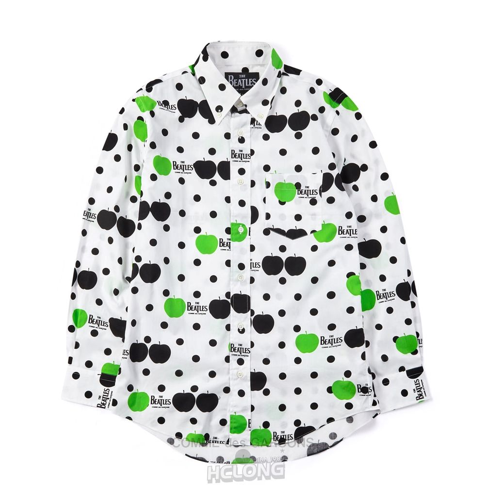 Comme Des Garcons CDG Beatles - Shirt Skjorte Hvide | 07439-GOMX