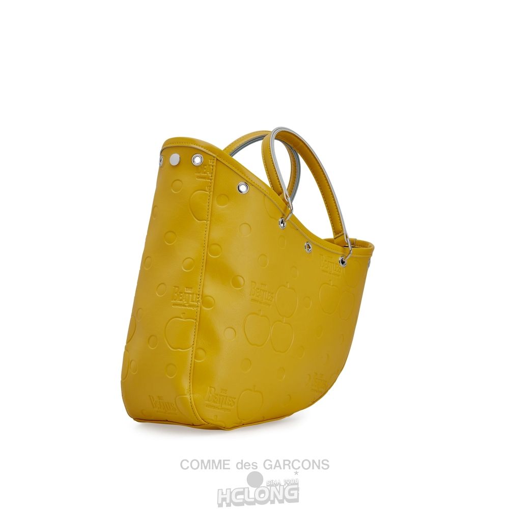 Comme Des Garcons CDG Beatles - Small Embossed Båd Bag Taske Gul | 09836-IADQ