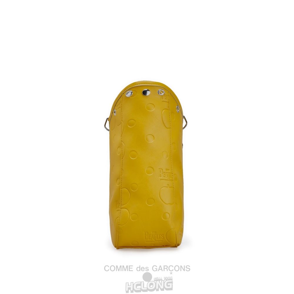 Comme Des Garcons CDG Beatles - Small Embossed Båd Bag Taske Gul | 09836-IADQ