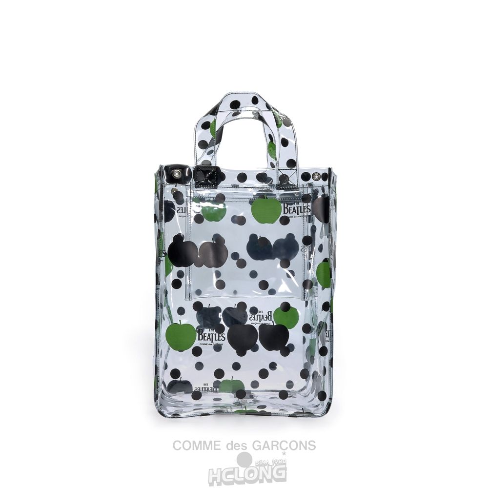 Comme Des Garcons CDG Beatles - Small PVC Apple & Dot Tote Taske Gennemsigtig | 91627-UDPF