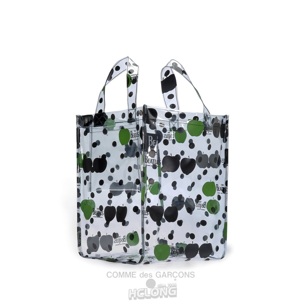 Comme Des Garcons CDG Beatles - Small PVC Apple & Dot Tote Taske Gennemsigtig | 91627-UDPF