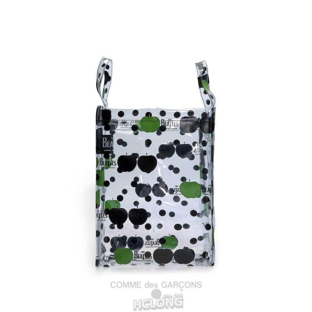 Comme Des Garcons CDG Beatles - Small PVC Apple & Dot Tote Taske Gennemsigtig | 91627-UDPF