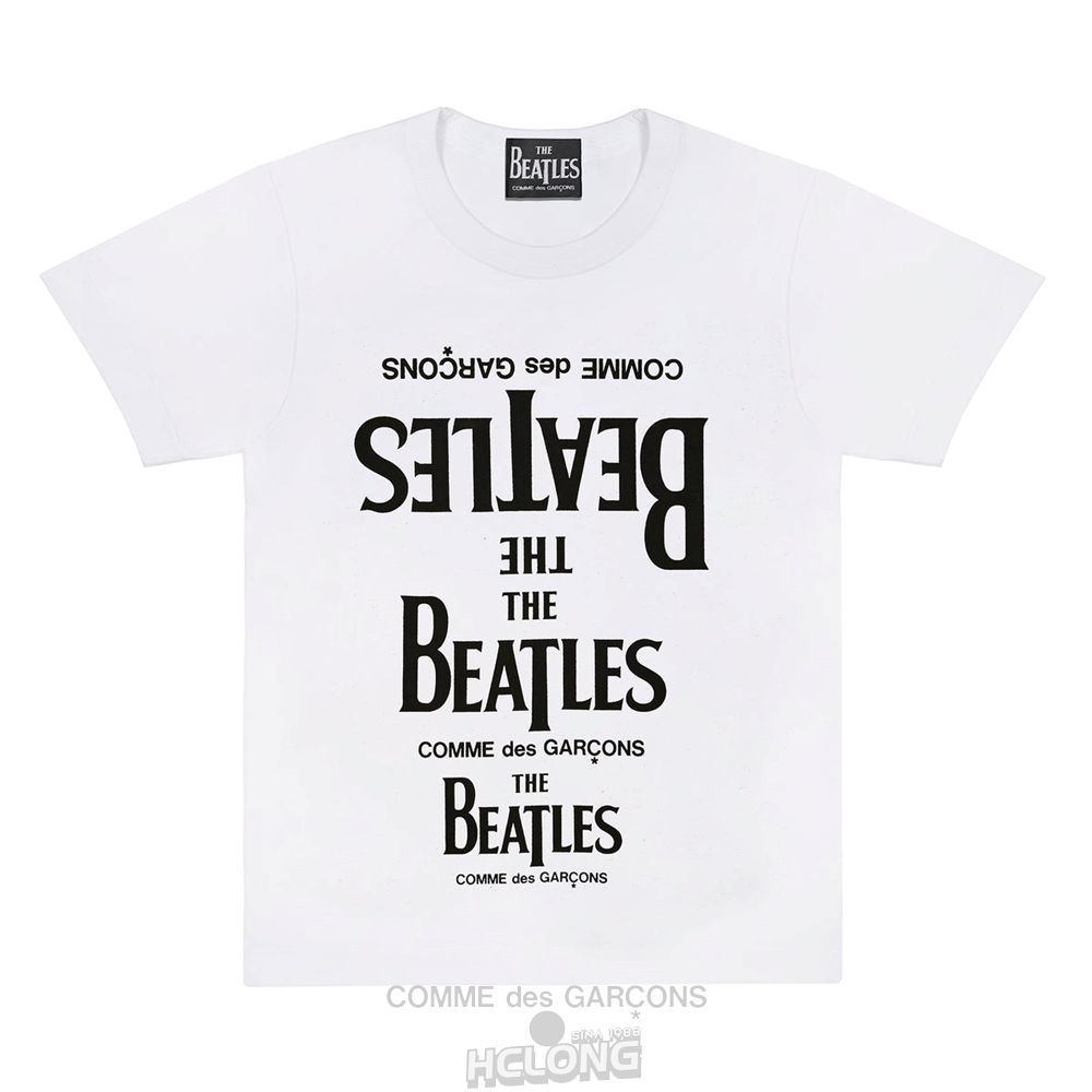 Comme Des Garcons CDG Beatles – T-Shirt T-Shirts Hvide | 18962-EHBU