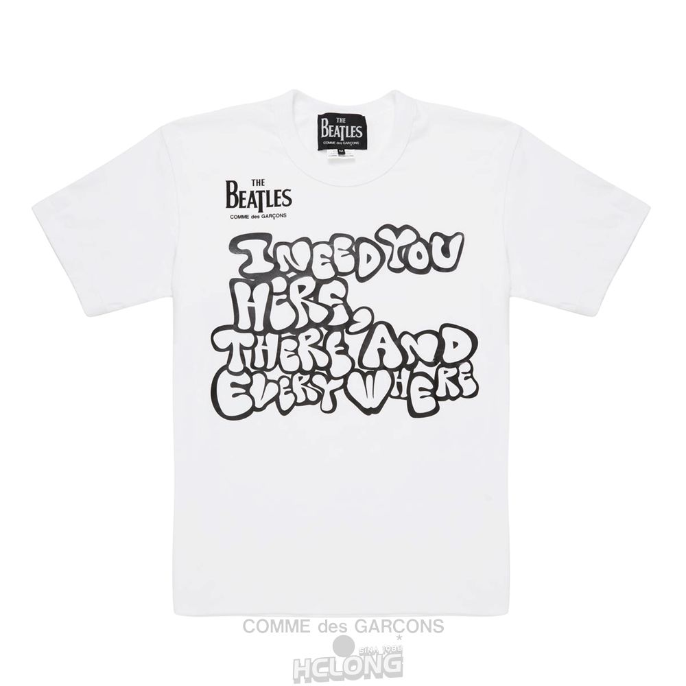 Comme Des Garcons CDG Beatles – T-Shirt T-Shirts Hvide | 79025-UINO