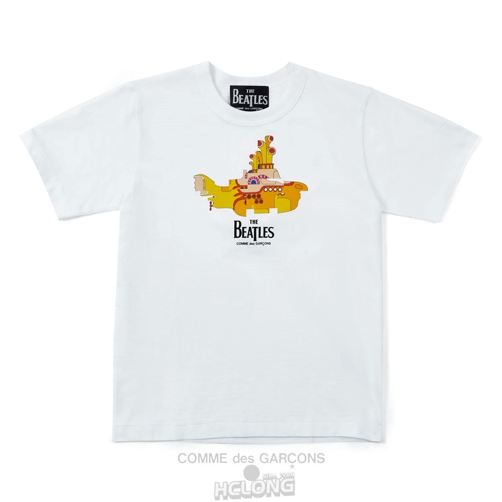 Comme Des Garcons CDG Beatles – T-Shirt T-Shirts Hvide | 97025-WGQO