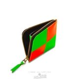 Comme Des Garcons CDG Fluo Squares Wallet - SA3100FS Fluo Squares Green/Orange | 87603-SCOZ