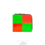 Comme Des Garcons CDG Fluo Squares Wallet - SA3100FS Fluo Squares Green/Orange | 87603-SCOZ