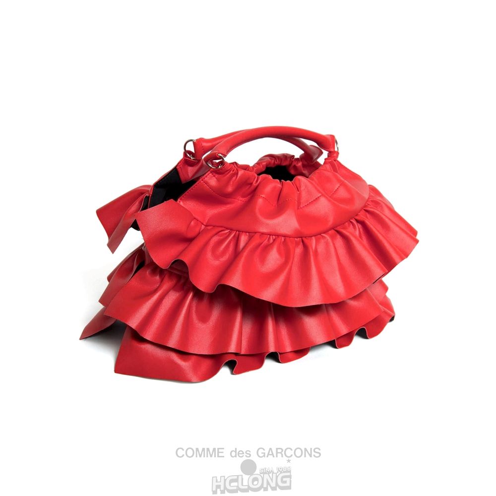 Comme Des Garcons CDG GIRL Frill Trim Bag Red Accessories Dame Rød | 57291-DHQV