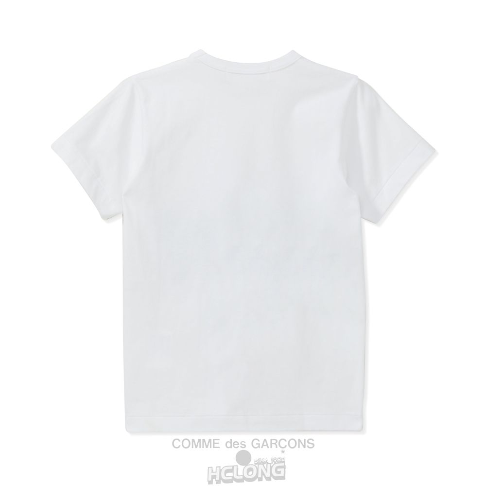 Comme Des Garcons CDG GIRL GIRL Logo Print T-Shirt Short Sleeve Dame Hvide | 03519-OIKX