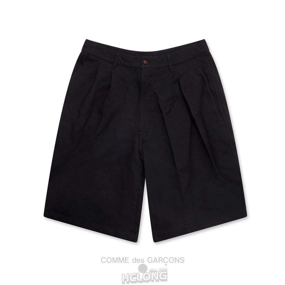 Comme Des Garcons CDG Shirt - Bomulds Twill Shorts Shorts Herre Sort | 28195-YQXM