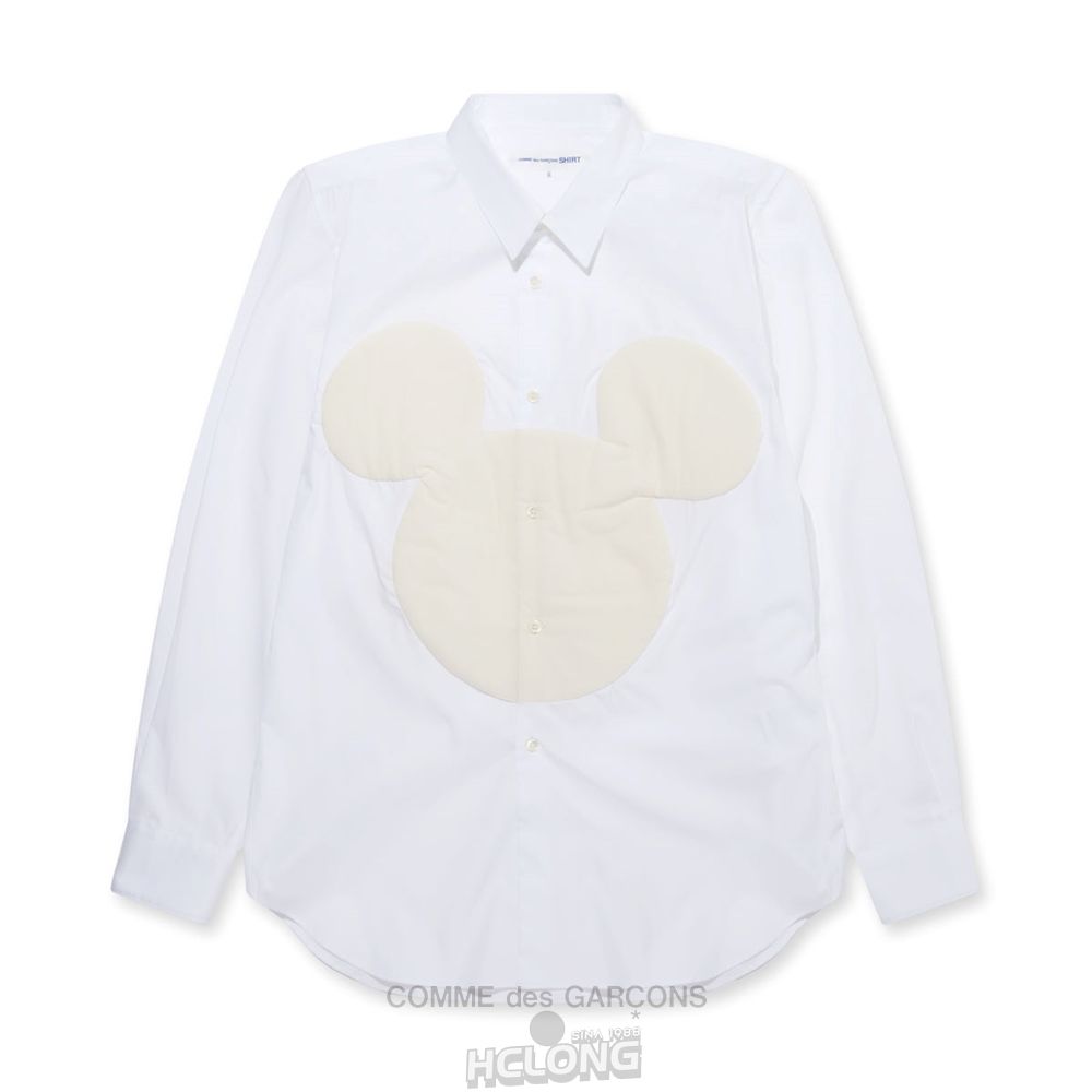 Comme Des Garcons CDG Shirt - Disney Bomulds Shirt Toppe Herre Hvide | 92754-IARH