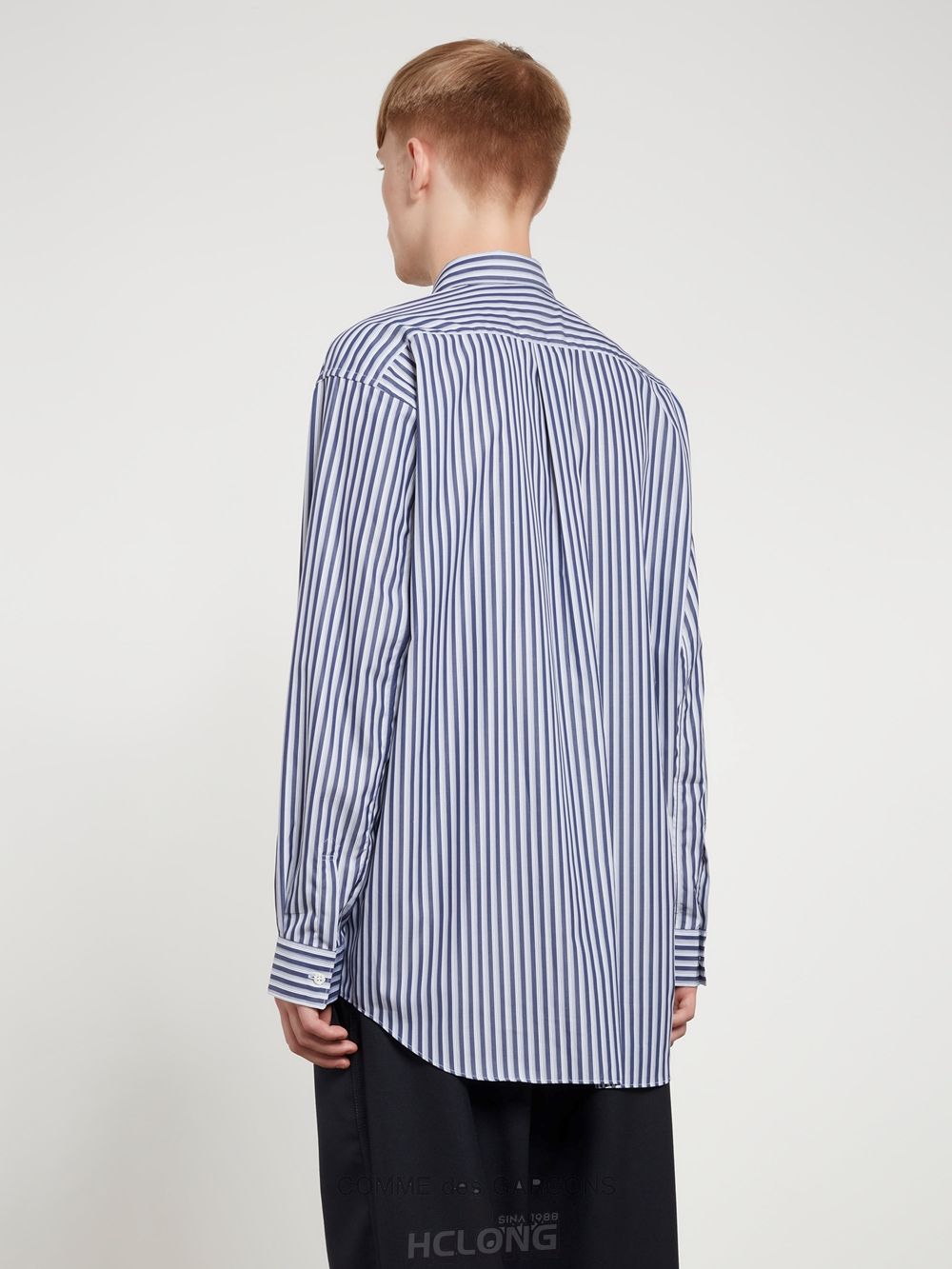 Comme Des Garcons CDG Shirt Forever - Brede Fit Bomulds Shirt Toppe Herre Stripe 5 | 14208-EDSX