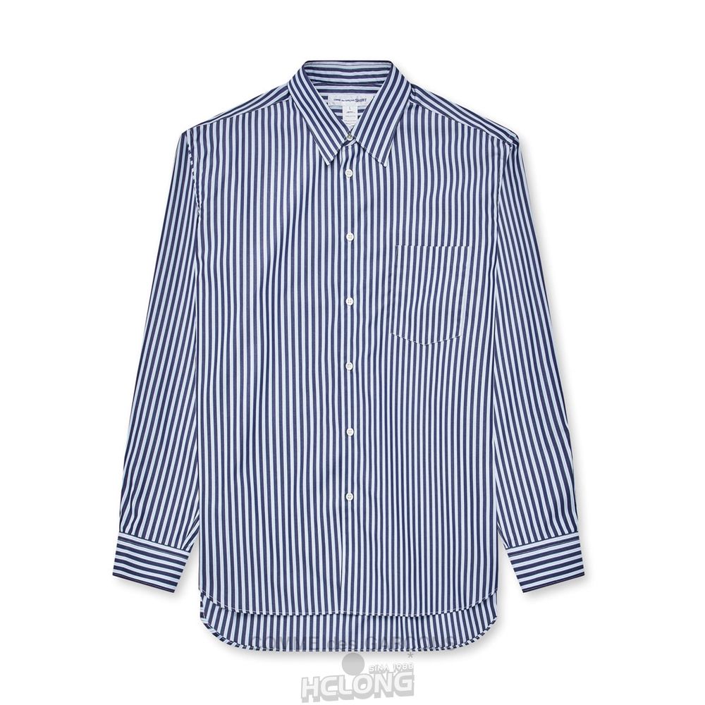 Comme Des Garcons CDG Shirt Forever - Brede Fit Bomulds Shirt Toppe Herre Stripe 3 | 20961-NUAD