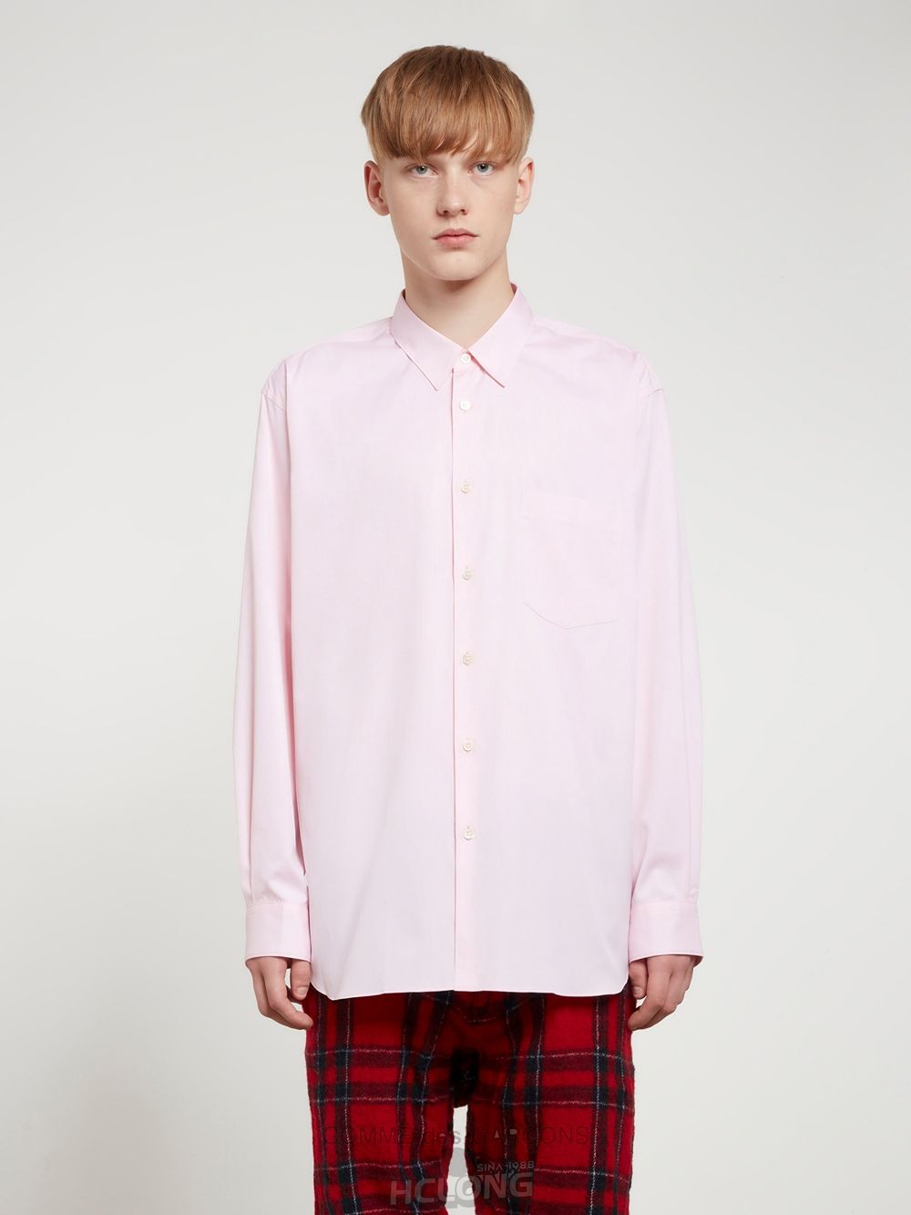 Comme Des Garcons CDG Shirt Forever - Brede Fit Bomulds Shirt Toppe Herre Lyserød | 21870-SPXV