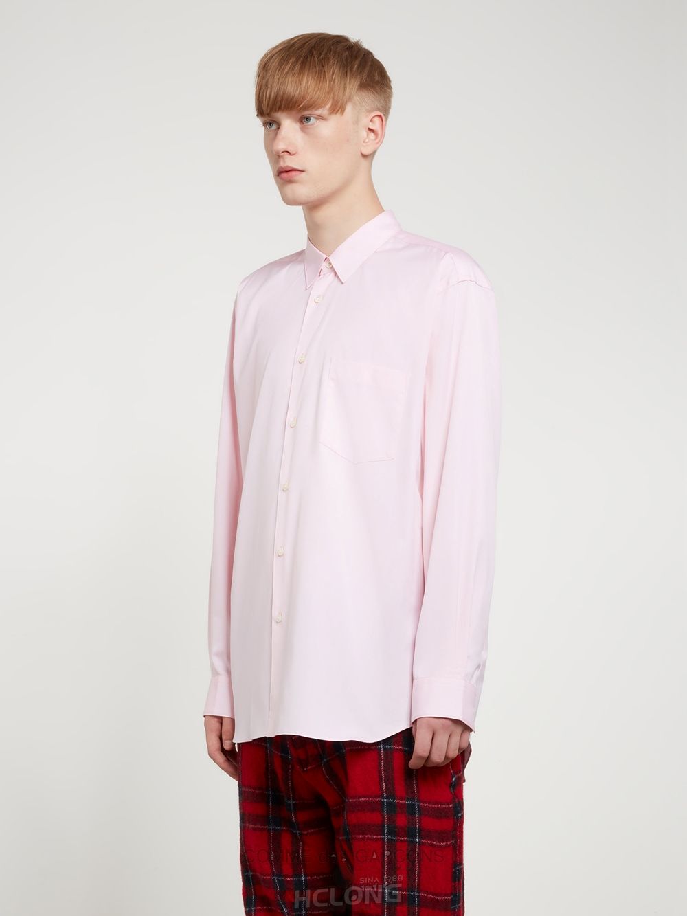 Comme Des Garcons CDG Shirt Forever - Brede Fit Bomulds Shirt Toppe Herre Lyserød | 21870-SPXV