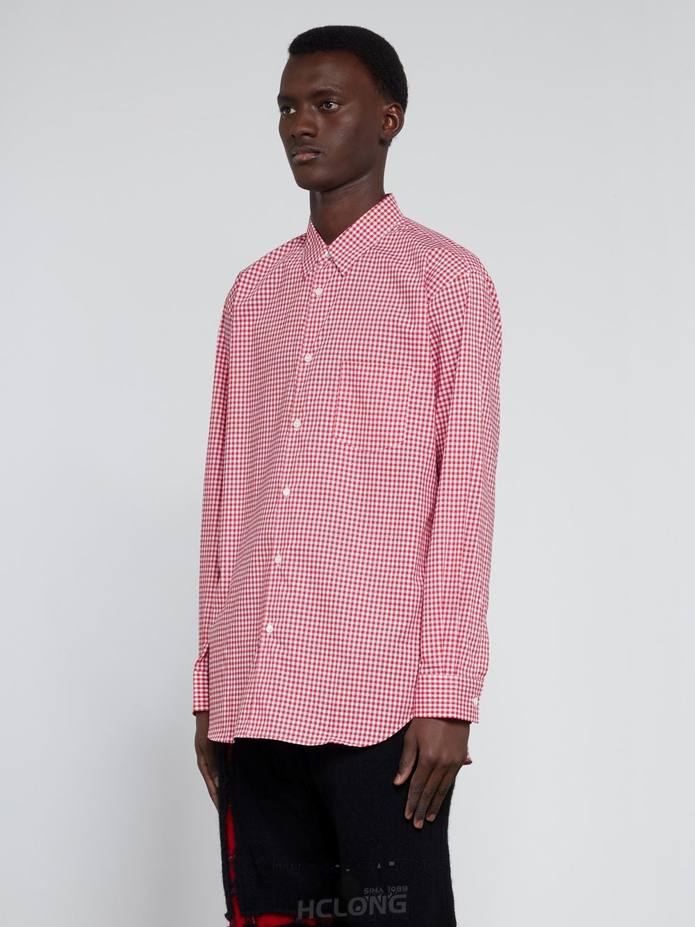 Comme Des Garcons CDG Shirt Forever - Classic Fit Checked Shirt Toppe Herre Rød | 01736-EBJW