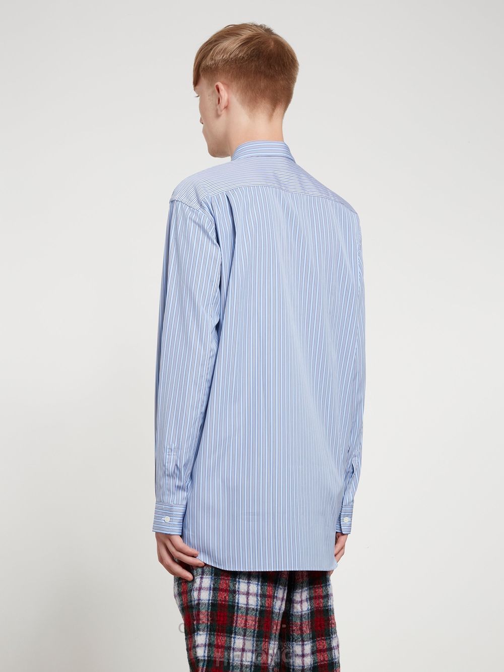 Comme Des Garcons CDG Shirt Forever - Classic Fit Stribet Poplin Shirt Toppe Herre Stripe 1 | 09875-RMVA