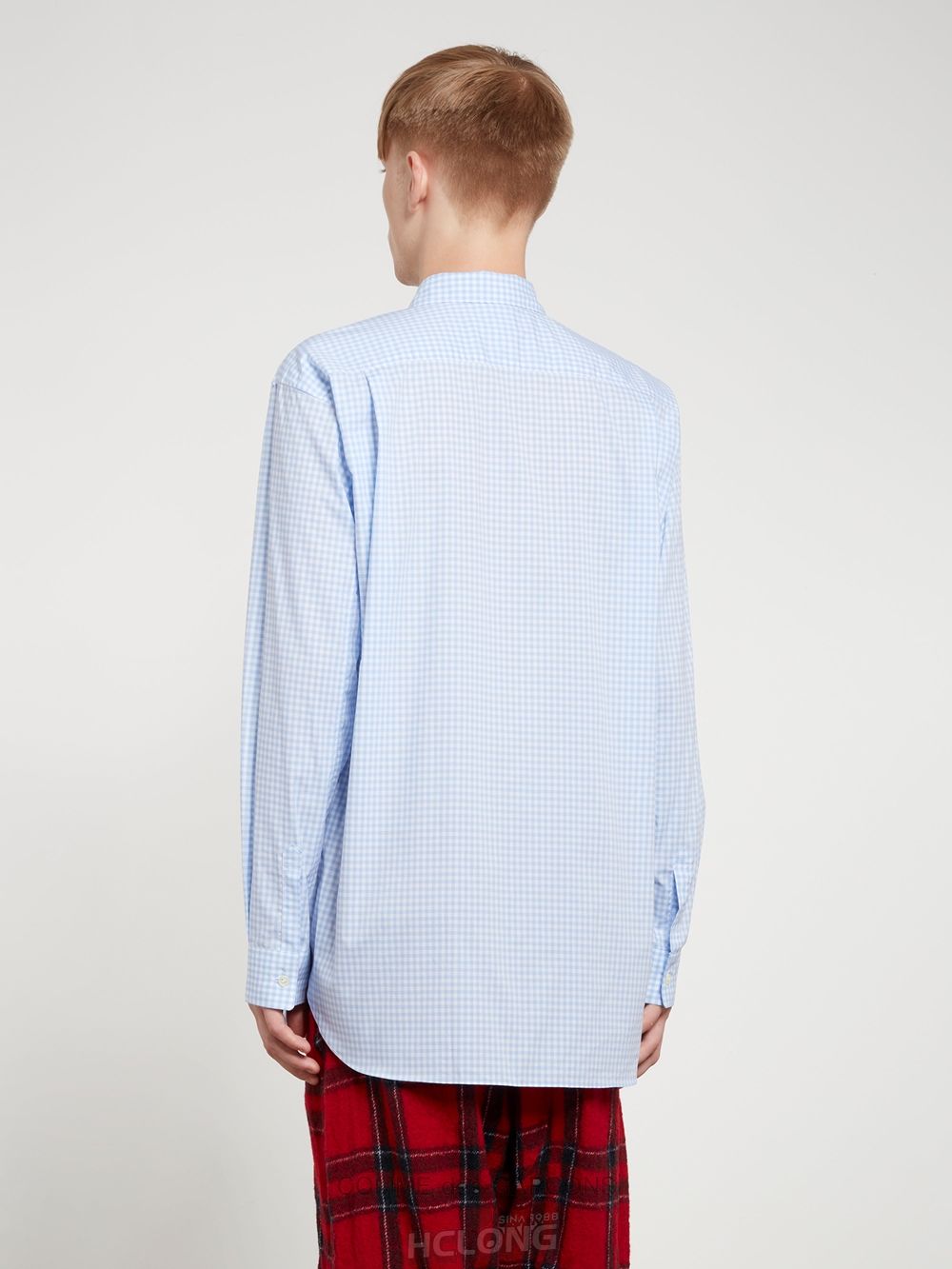 Comme Des Garcons CDG Shirt Forever - Classic Fit Checked Shirt Toppe Herre Blå | 16570-UZAL