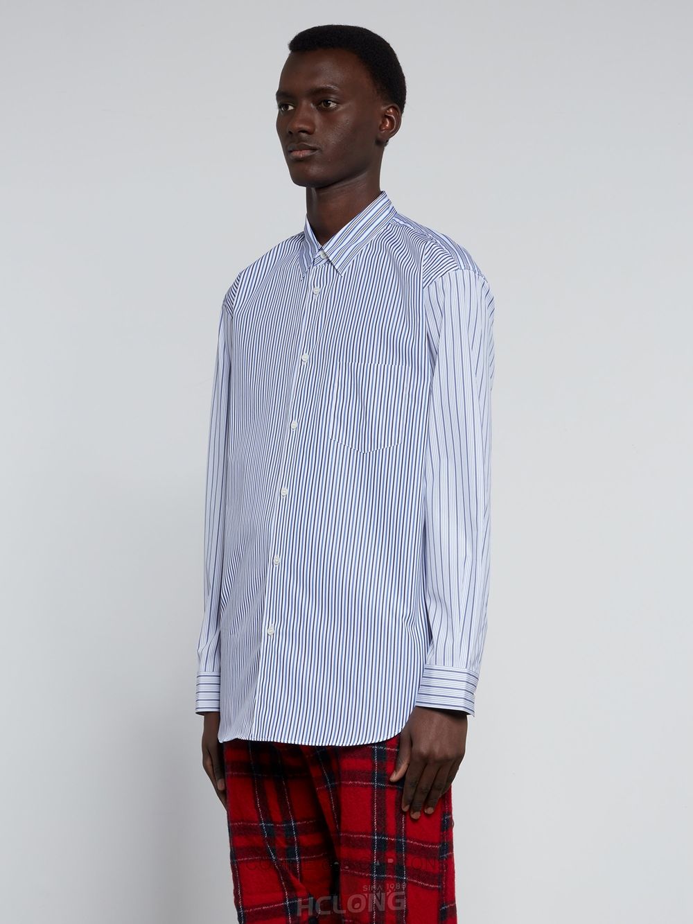 Comme Des Garcons CDG Shirt Forever - Classic Fit Stripe Shirt Toppe Herre Stripe | 18036-JLYI